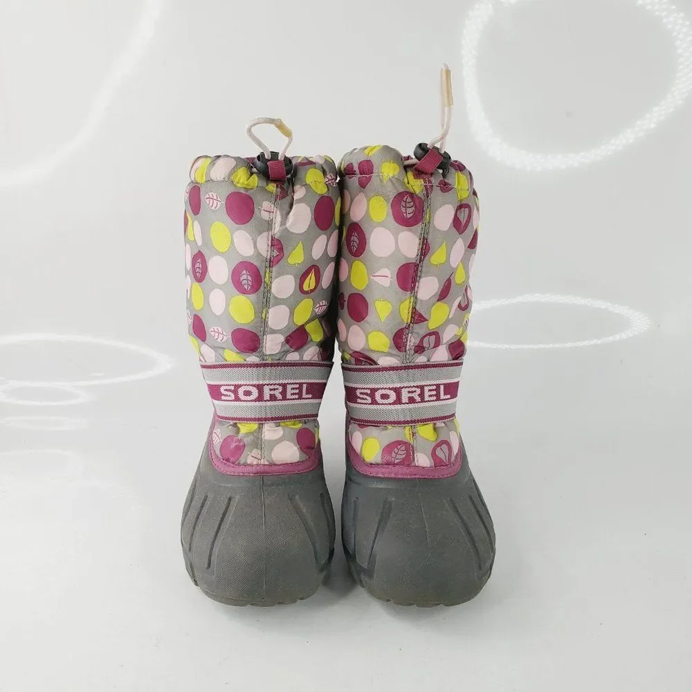 Sorel Girls Purple NY1811-535 Insulated Pull On Mid-Calf Snow Winter Boot Size 5